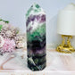 High Grade Rainbow Fluorite Tower with Rainbows 15cm 502g