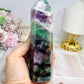 High Grade Rainbow Fluorite Tower with Rainbows 15cm 502g