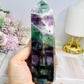 High Grade Rainbow Fluorite Tower with Rainbows 15cm 502g