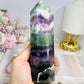 High Grade Rainbow Fluorite Tower with Rainbows 15cm 502g
