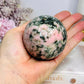 Pink Opal X Green Tourmaline Sphere on Stand 386g