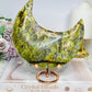 Green Opal Large Moon On Stand 15cm
