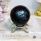 High Grade Druzy Carnelian Sphere On Stand 269g