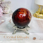 High Grade Druzy Carnelian Sphere On Stand 269g