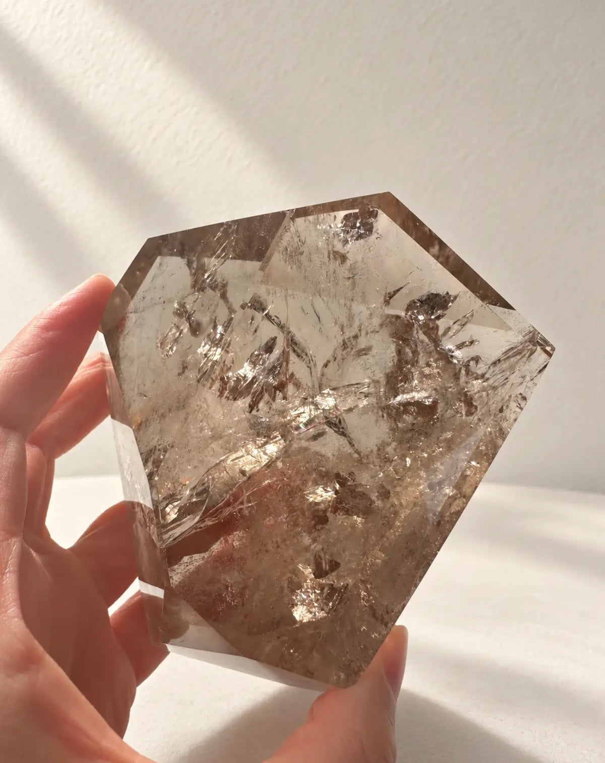 Brazilian Smokey Quartz Freeform with Rainbows 10cm 635g