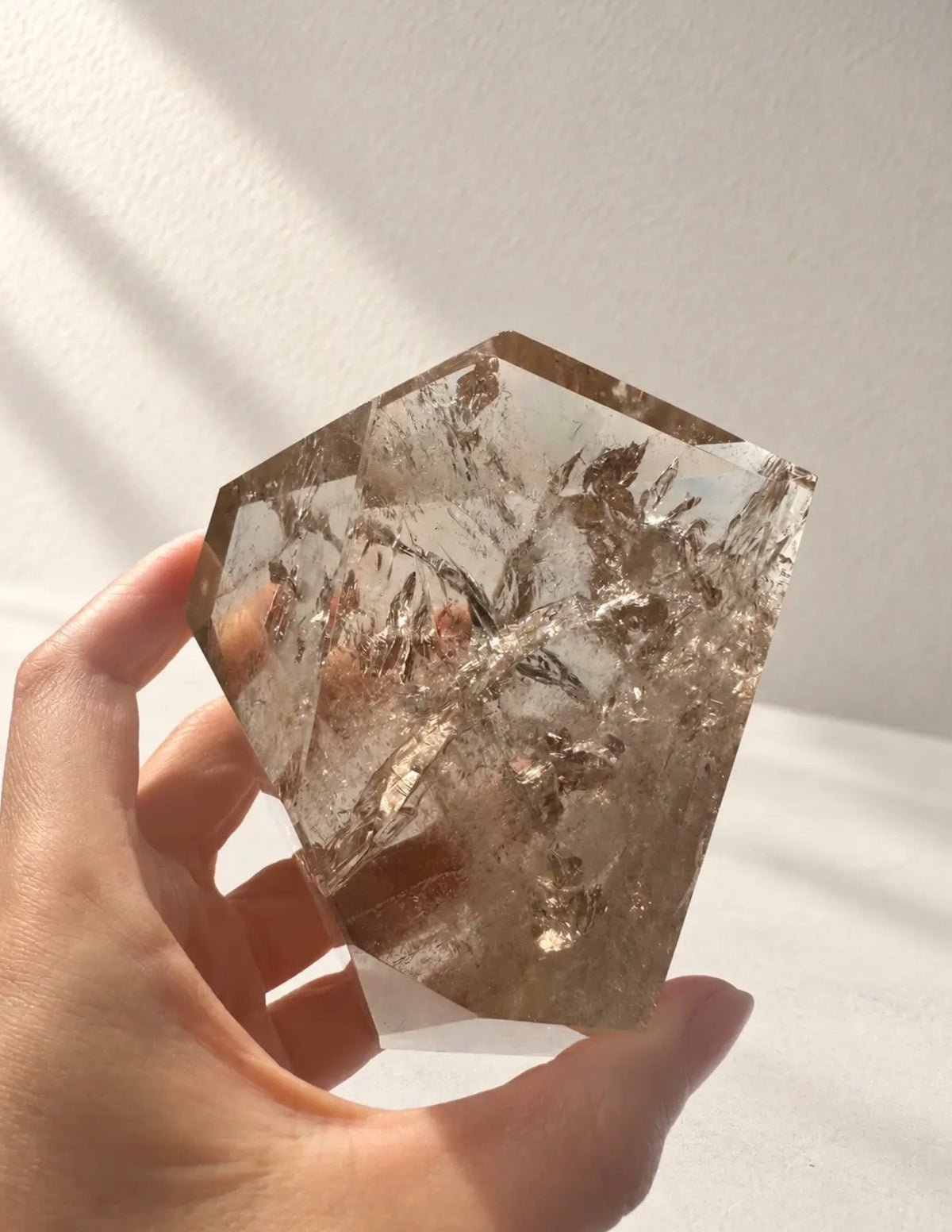 Brazilian Smokey Quartz Freeform with Rainbows 10cm 635g