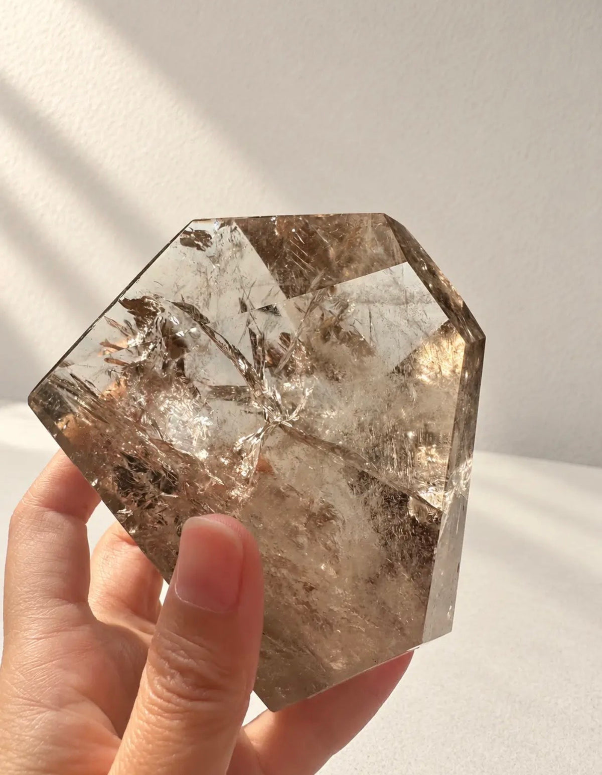 Brazilian Smokey Quartz Freeform with Rainbows 10cm 635g