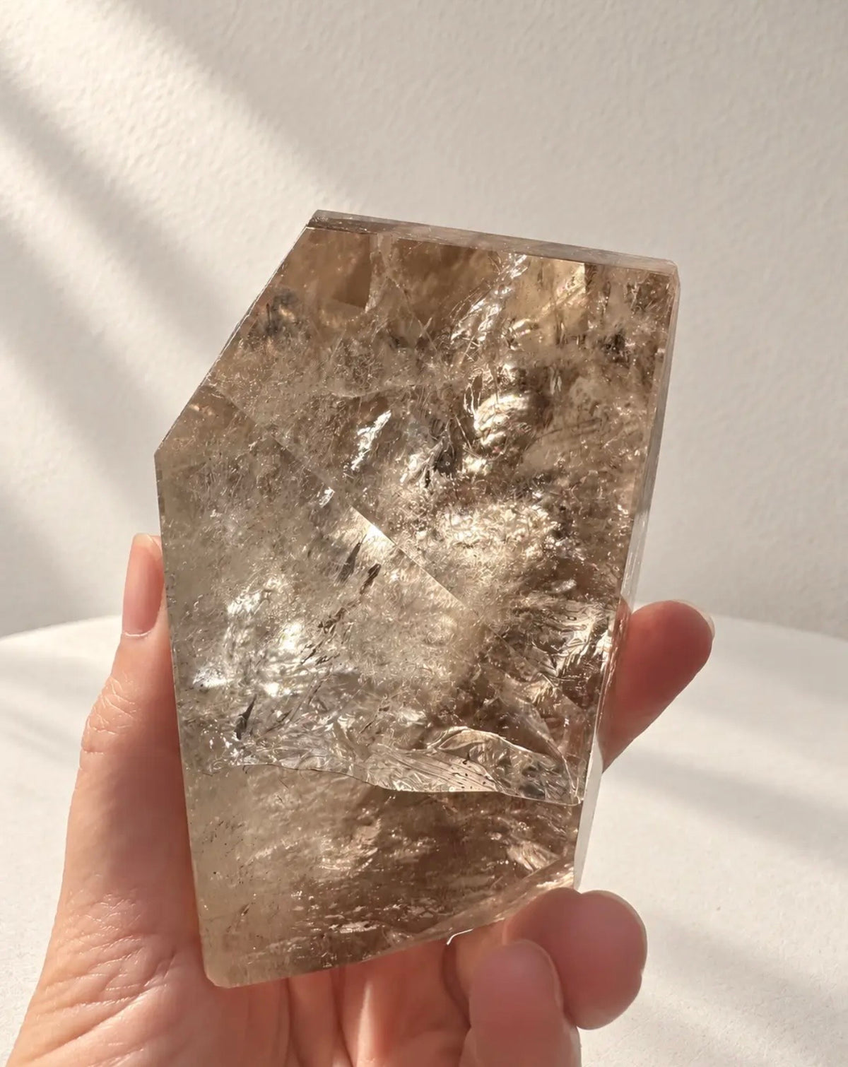 Brazilian Smokey Quartz Freeform with Rainbows 10cm 635g