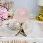 Rose Quartz Sphere On Stand 102g