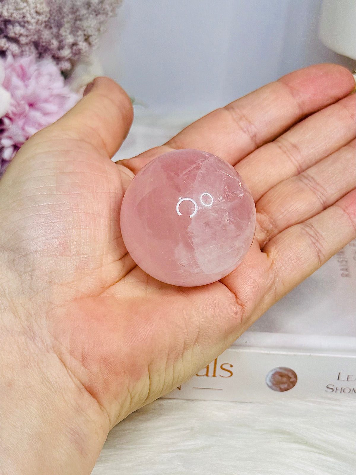Rose Quartz Sphere On Stand 102g