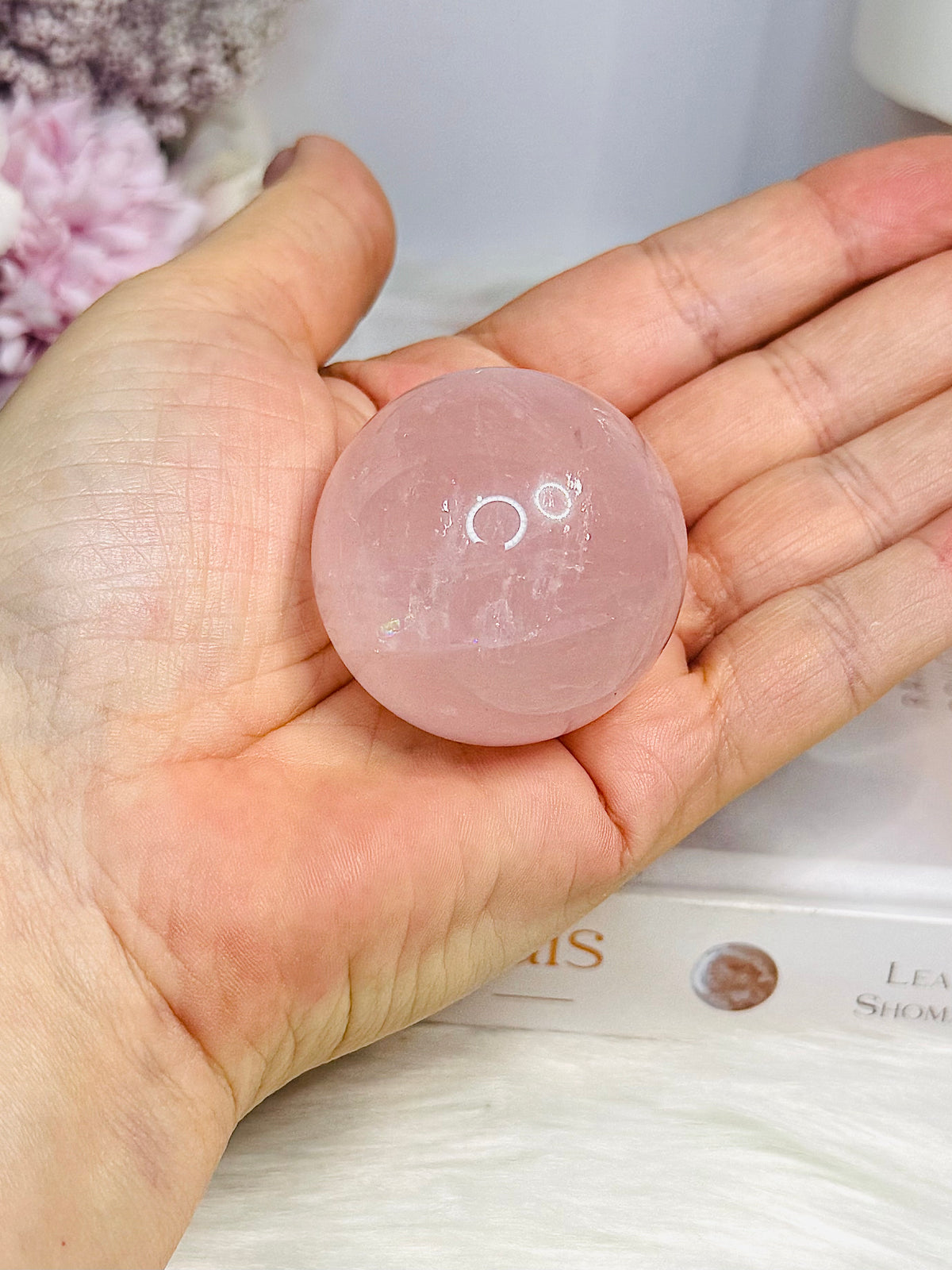 Rose Quartz Sphere On Stand 102g