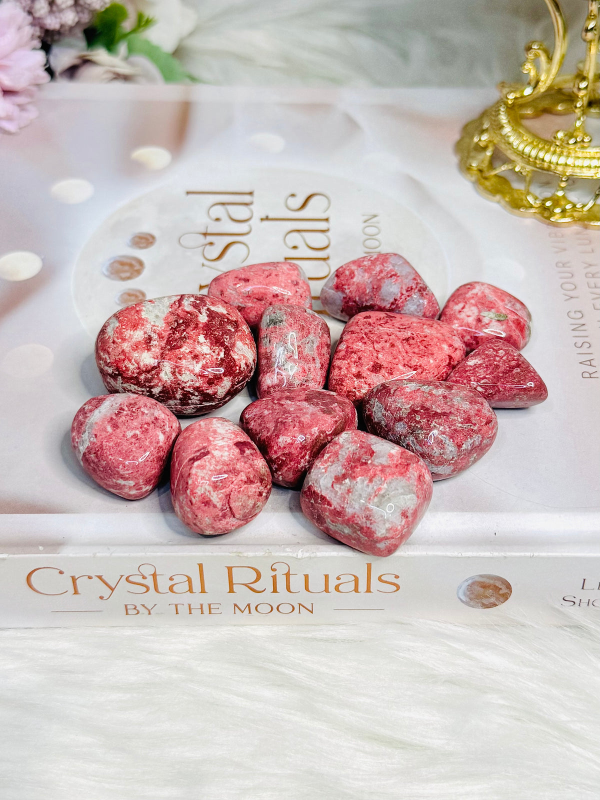 Natural Thulite Tumble Stones $12 each