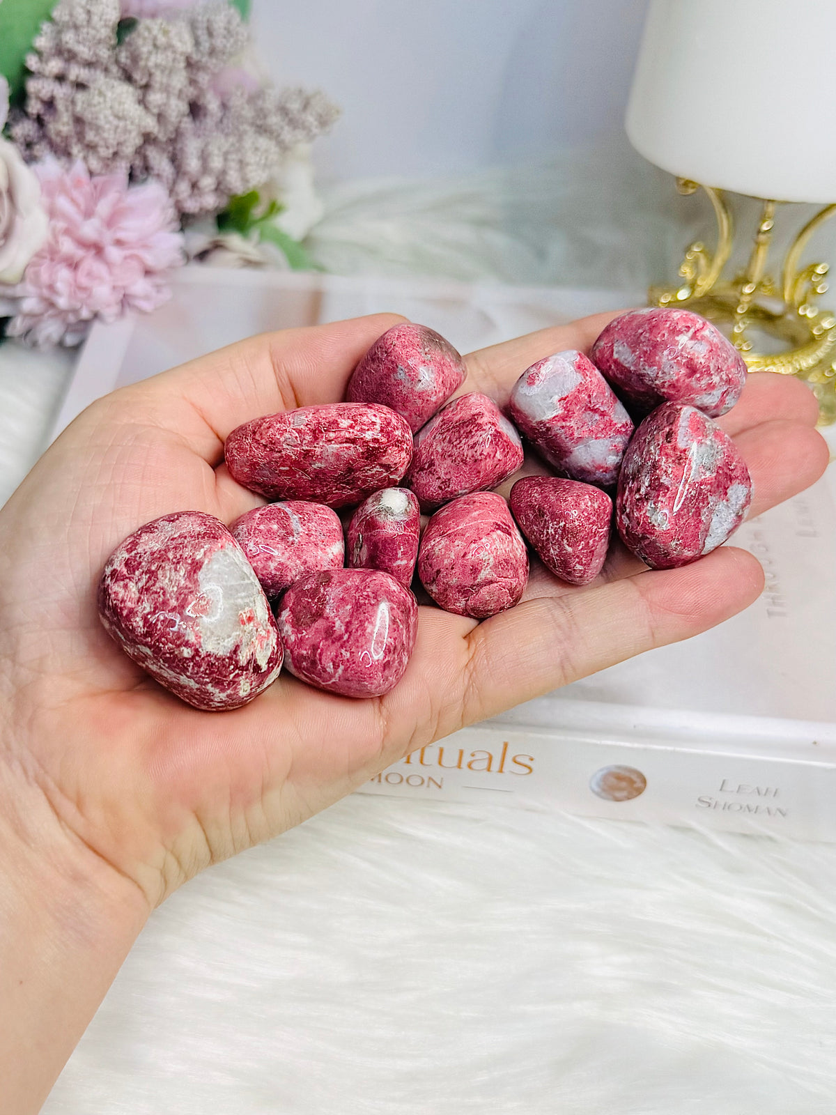 Natural Thulite Tumble Stones $12 each