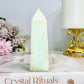 Natural Chrysoprase Tower (imperfections are part of her) 8.5cm