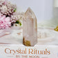 Rare Dentrictic Leaf Rose Quartz Tower 7cm