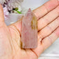Rare Dentrictic Leaf Rose Quartz Tower 7cm