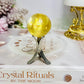 High Grade Honey Calcite Sphere on Stand 7cm
