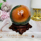 Large Polychrome Jasper Sphere on Stand 746g