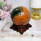 Large Polychrome Jasper Sphere on Stand 746g