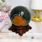 Large Polychrome Jasper Sphere on Stand 746g
