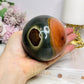 Large Polychrome Jasper Sphere on Stand 746g
