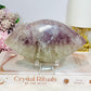 Large Amethyst Carved Marquise | Evil Eye 15.5cm 721g On Stand