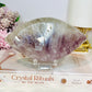 Large Amethyst Carved Marquise | Evil Eye 15.5cm 721g On Stand
