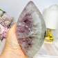 Large Amethyst Carved Marquise | Evil Eye 15.5cm 721g On Stand