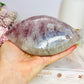 Large Amethyst Carved Marquise | Evil Eye 15.5cm 721g On Stand