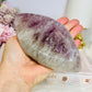 Large Amethyst Carved Marquise | Evil Eye 15.5cm 721g On Stand