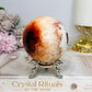 High Grade Druzy Carnelian Sphere On Stand 465g