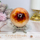 High Grade Druzy Carnelian Sphere On Stand 465g
