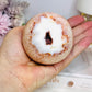 High Grade Druzy Carnelian Sphere On Stand 465g