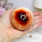 High Grade Druzy Carnelian Sphere On Stand 465g