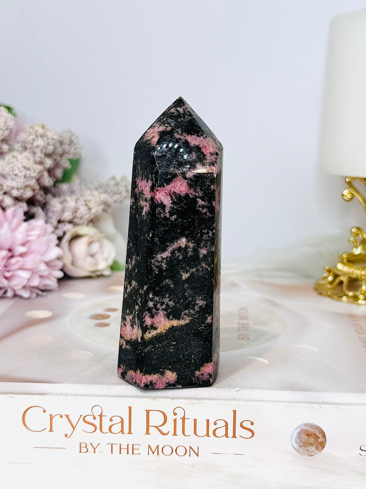 Chunky Rhodonite Tower 10cm