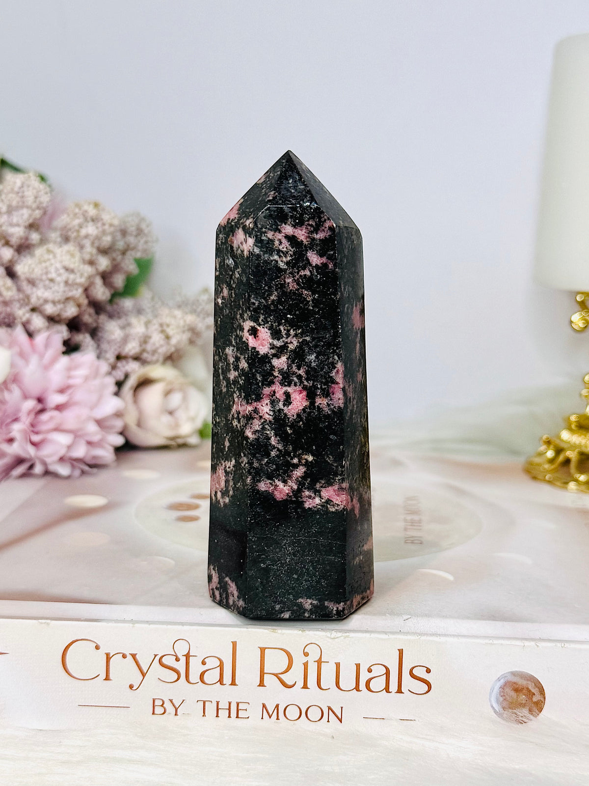 Chunky Rhodonite Tower 10cm