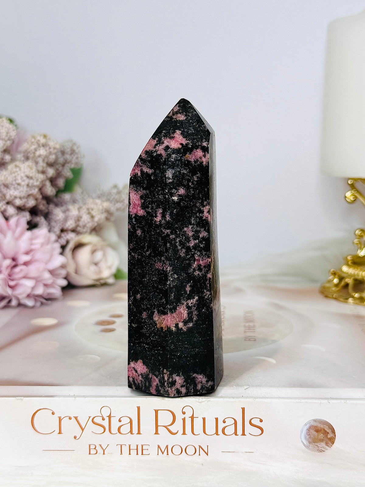 Chunky Rhodonite Tower 10cm