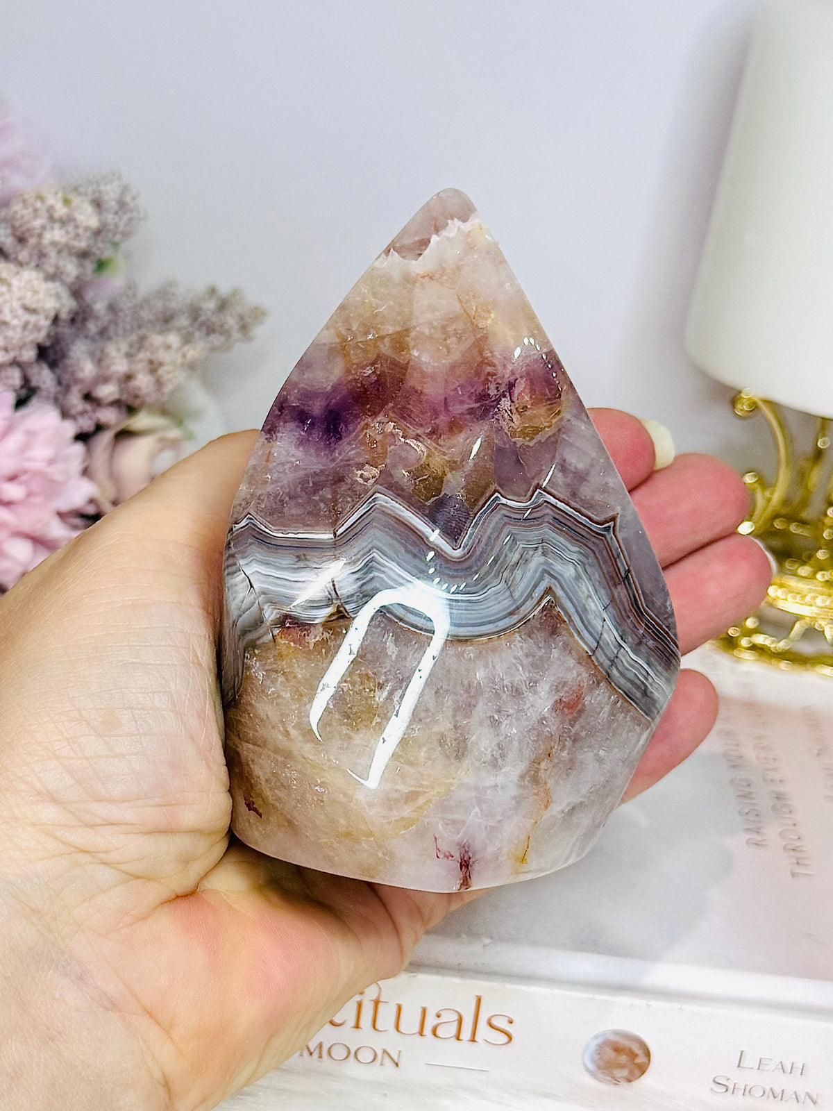 Chevron Amethysy Freeform 10cm 441g