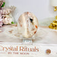 Pink Aragonite Druzy Palm Stone (stand not included)