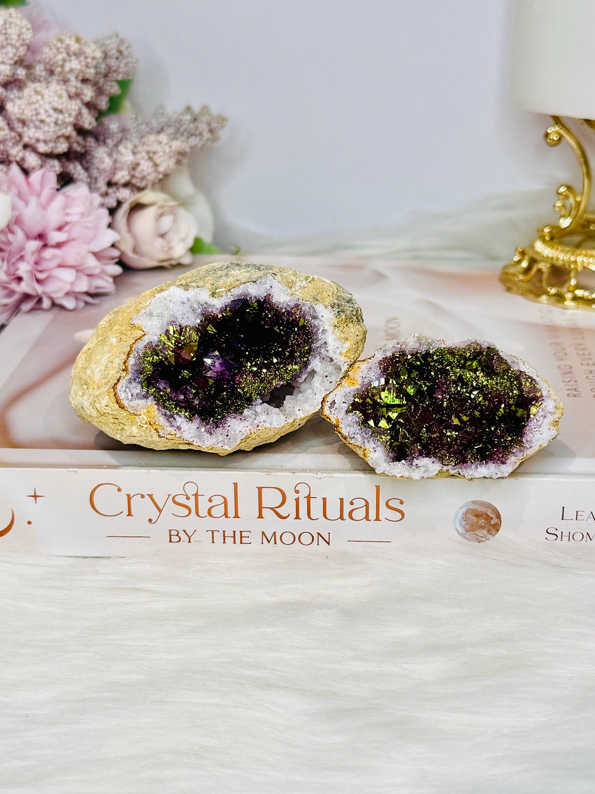 Aura Druzy Moroccan Geode (dyed) 201g