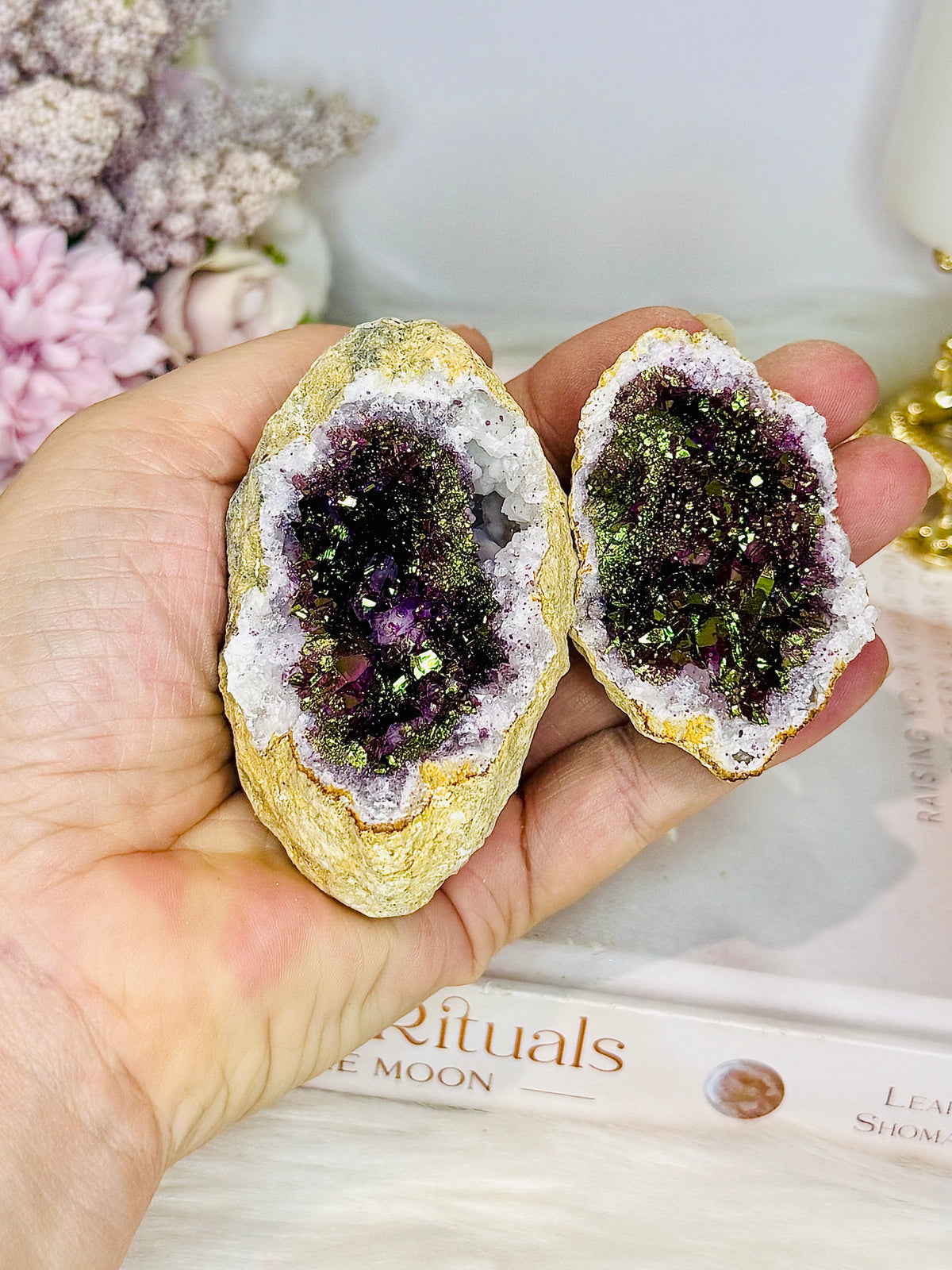 Aura Druzy Moroccan Geode (dyed) 201g