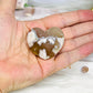 Green Flower Agate Heart