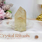 High Grade Golden Healer Tower with Rainbows 7cm