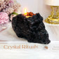 Astrophyllite & Garnet Skull Candle 11cm
