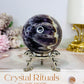 High Grade Chevron Amethyst Sphere On Stand 275g