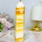 High Grade Orange Calcite Tower 15.5cm