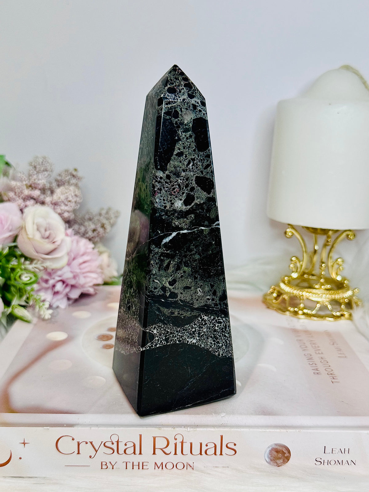 Large Black Onyx Tower 15cm 481g