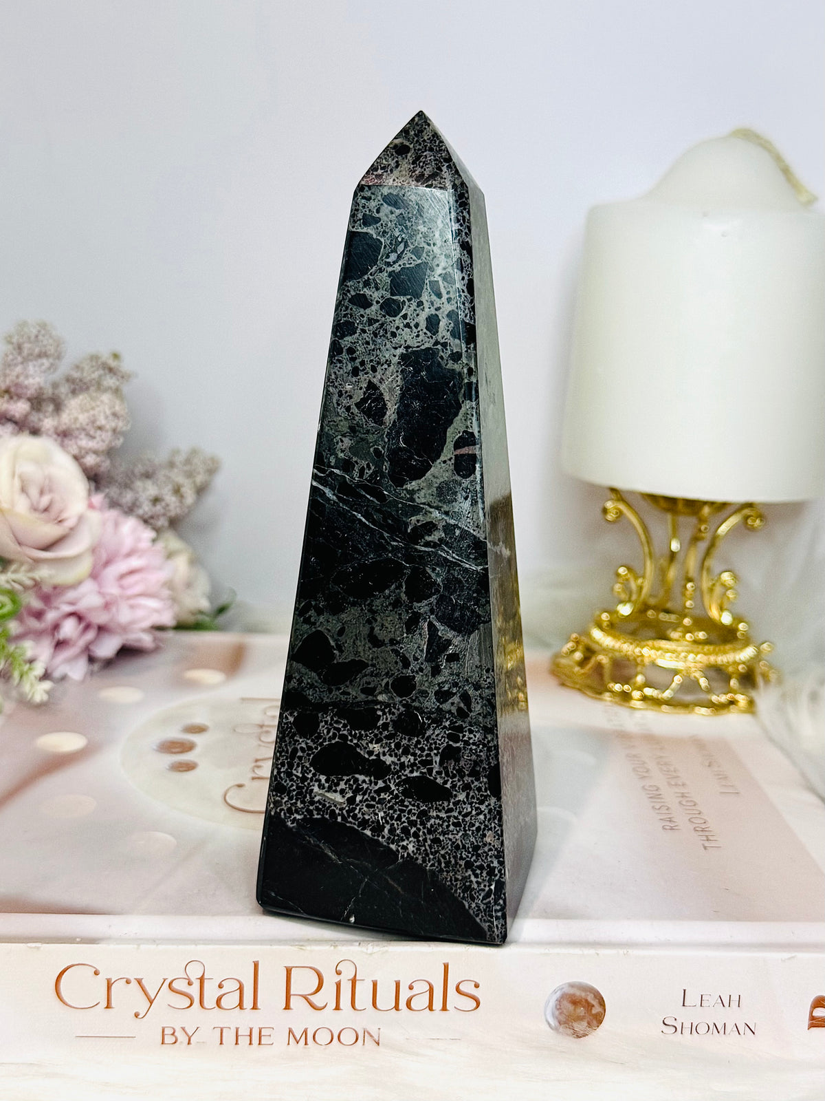Large Black Onyx Tower 15cm 481g