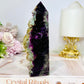 Large High Grade Druzy Fluorite Tower 471g 14cm