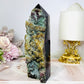 Large High Grade Druzy Fluorite Tower 471g 14cm